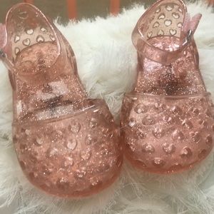 Old Navy Pink Glitter Jelly Shoes 12-18 Months